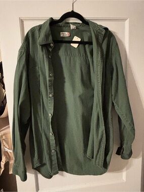 Levi's Olive Green Cotton Button-Up Shirt